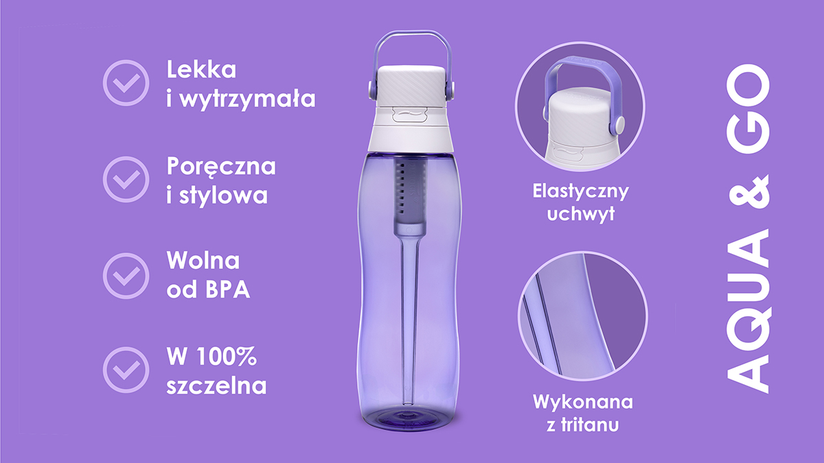 AQUALOGIS Butelka filtrująca Aqua&Go Tritan z filtrem